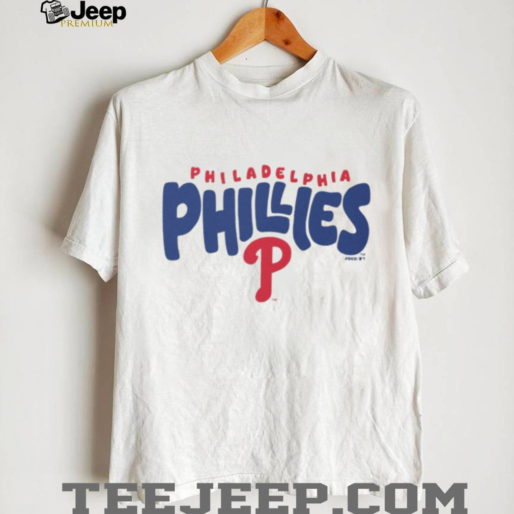 Philadelphia Phillies Red & Blue Script Oatmeal Heather T shirt