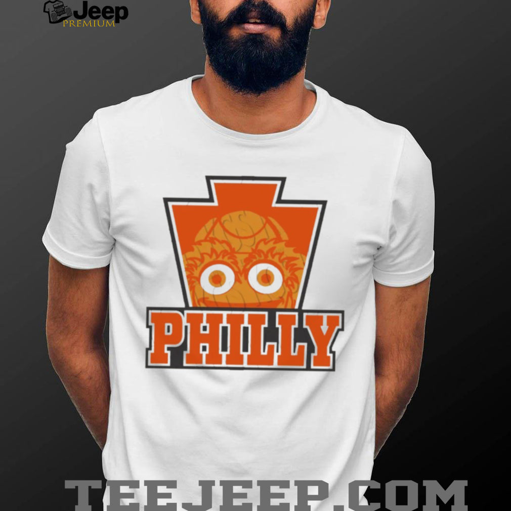 Philadelphia Philly Keystone Gritty Mascot Mascot Fan Apparel Retro Orange Men Women T Shirt