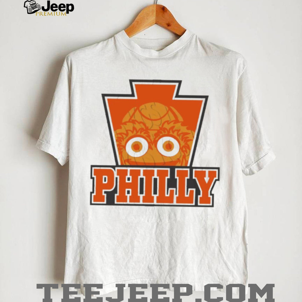 Philadelphia Philly Keystone Gritty Mascot Mascot Fan Apparel Retro Orange Men Women T Shirt