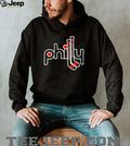 Philadelphia Philly Retro Stick Logo Ice Hockey Sports Fan Casual Black Vintage Men T Shirt