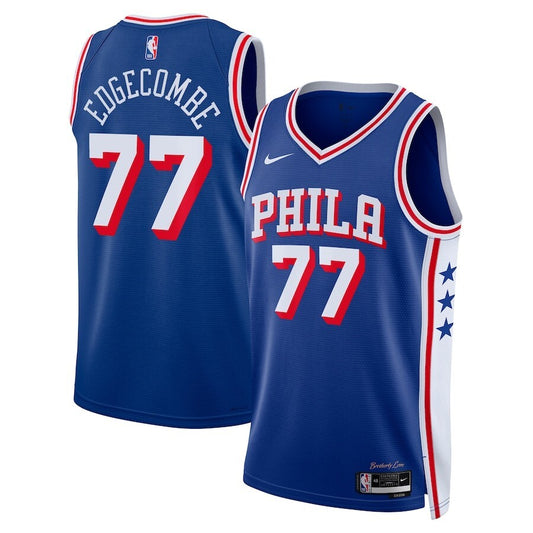 Philadelphia 76ers #77 V. J. Edgecombe Unisex 2025 NBA Draft First Round Pick Swingman Jersey - Icon Edition - Royal