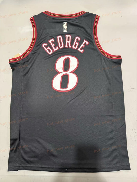 Philadelphia 76ers #8 Paul George 26 Season 76 Team Retro Black Style 1