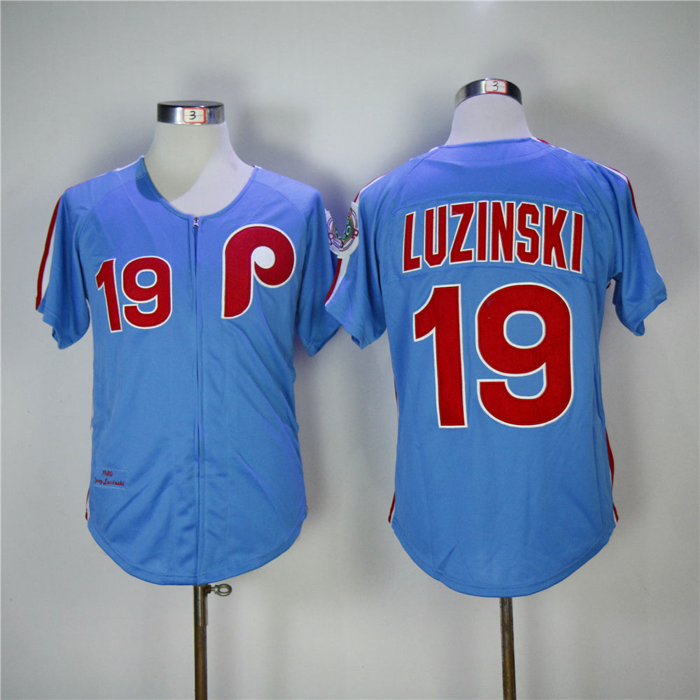 Philadelphia Phillies #19 Luzinski Phillies 19 Blue 1980 Retro