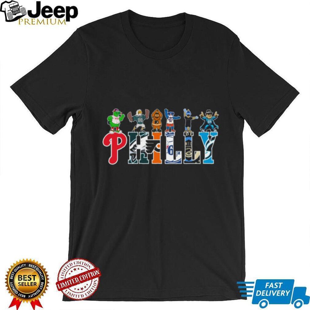 Philly Sports Mascots Philadelphia Teams Abbey Road Parody T Shirt