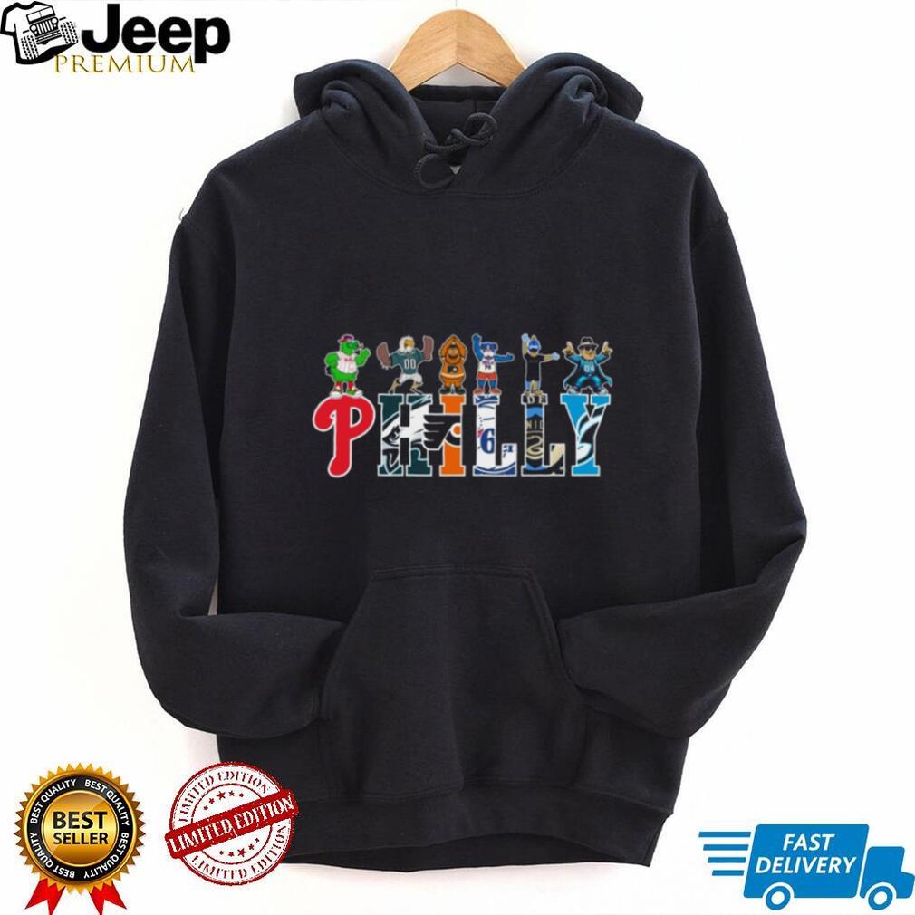 Philly Sports Mascots Philadelphia Teams Abbey Road Parody T Shirt