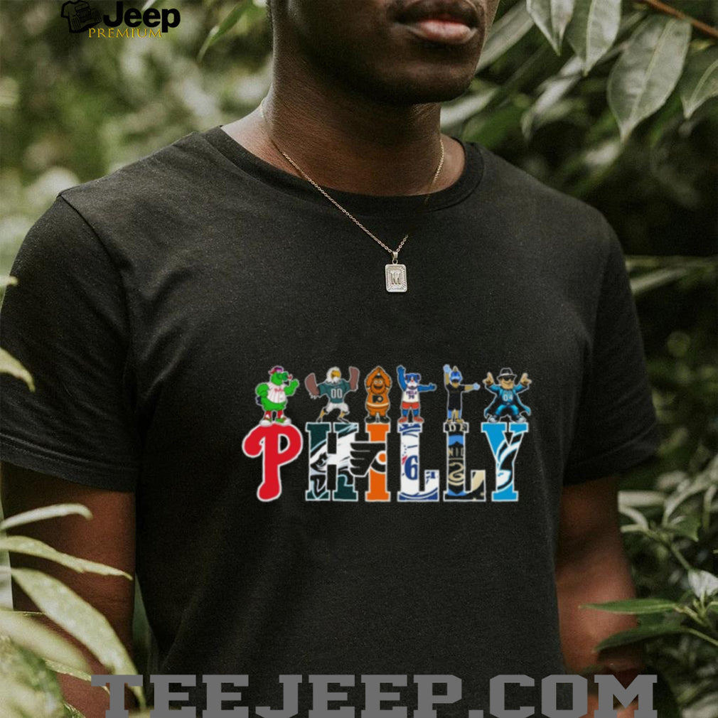Philly Sports Mascots Philadelphia Teams Abbey Road Parody T Shirt
