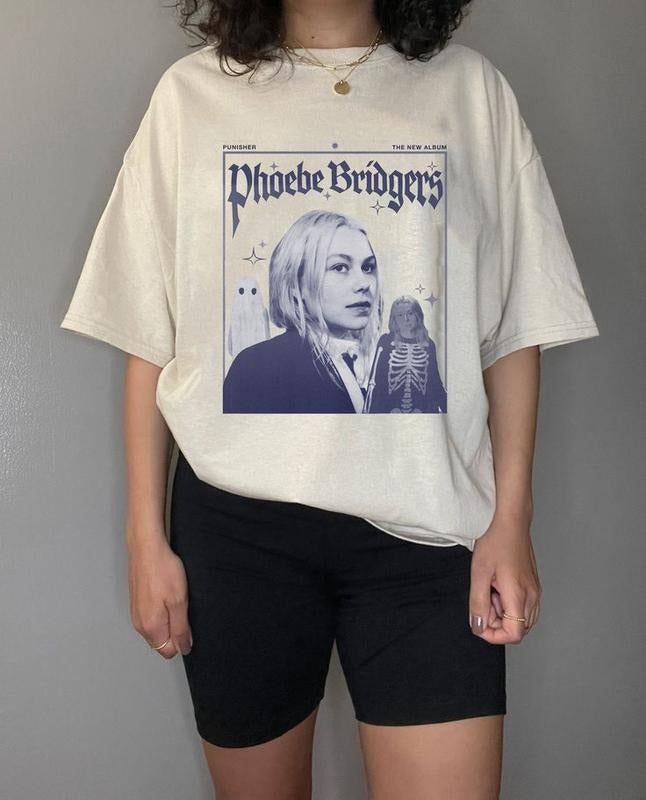 Phoebe Bridgers Punisher T-Shirt, Vintage Music Fan Gift Graphic Tee