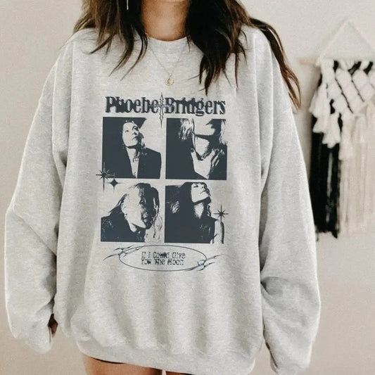 Phoebe Bridgers Vintage Sweatshirt Retro Reunion Tour Indie Rock Aesthetic Band Crewneck Comfort Cotton