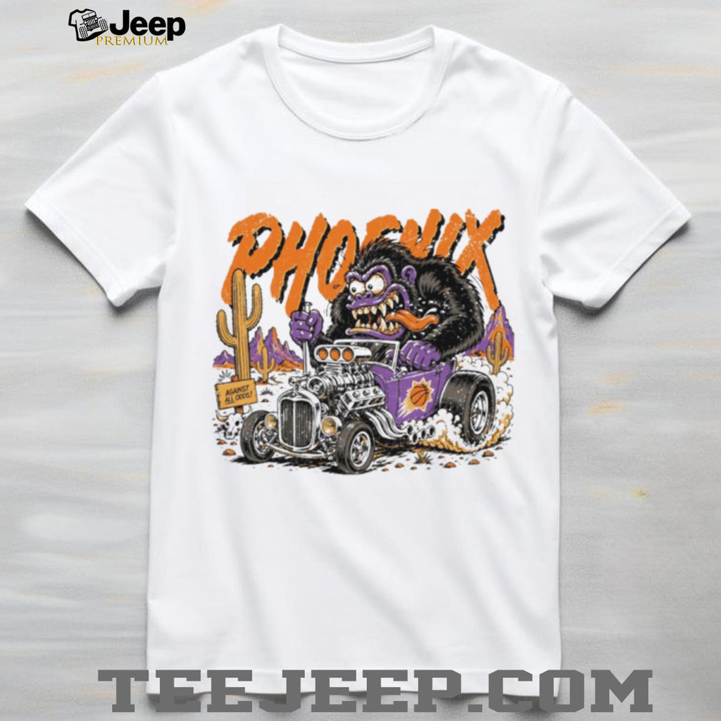 Phoenix Suns Gorilla Hot Rod Racing Graphic SweatT Shirt NBA Fan Gear