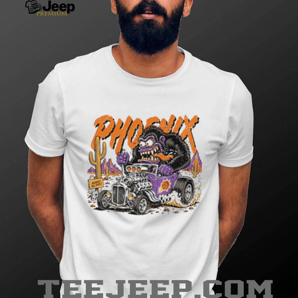 Phoenix Suns Gorilla Hot Rod Racing Graphic SweatT Shirt NBA Fan Gear