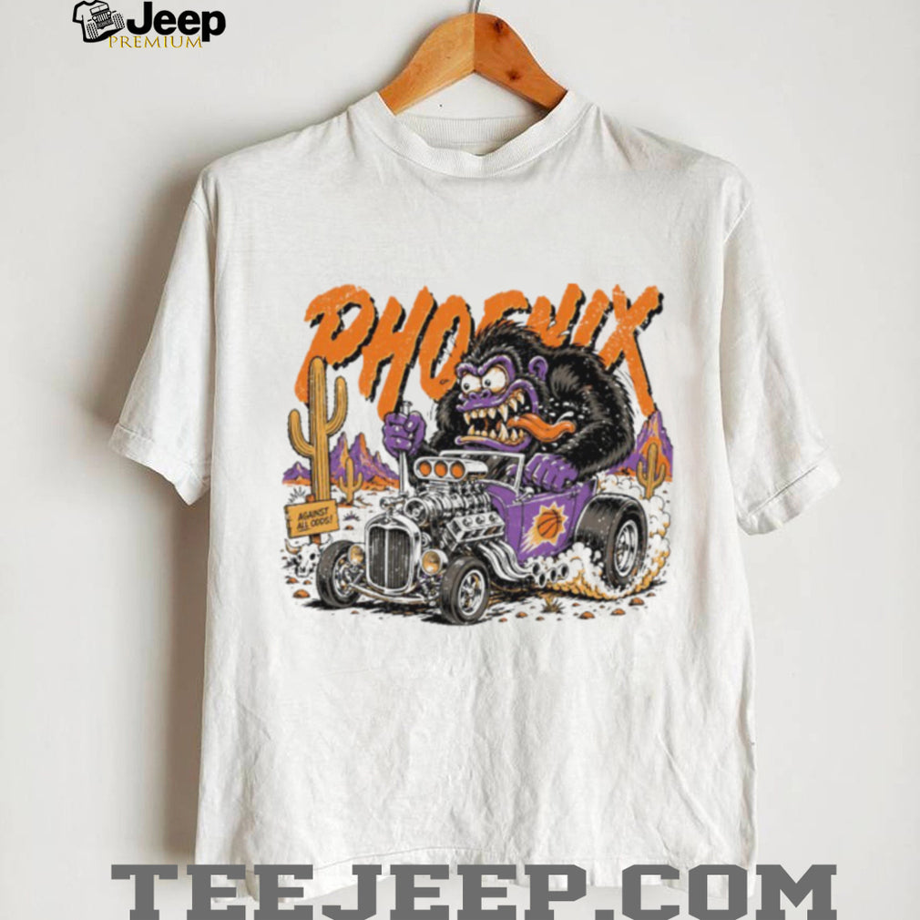 Phoenix Suns Gorilla Hot Rod Racing Graphic SweatT Shirt NBA Fan Gear