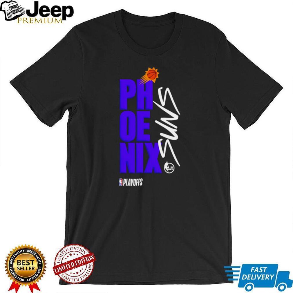 Phoenix Suns NBA Playoffs Vertical Wordmark Basketball T Shirt