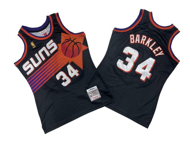 Phoenix Suns #34 Charles Barkley Suns 34 # Black 92-93 Season Mitchell Retro Jersey --. Barkley Style 1