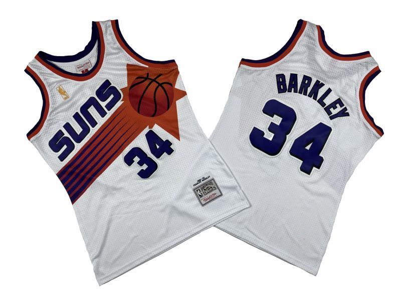 Phoenix Suns #34 Charles Barkley Suns 34 # White 92-93 Season Mitchell Retro Jersey --. Barkley Style 1