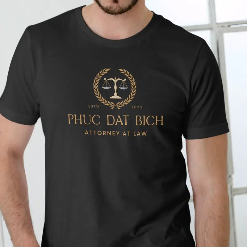 Phuc Dat Attorney at Law Funny T Shirt, Unisex Cotton Menswear Soft