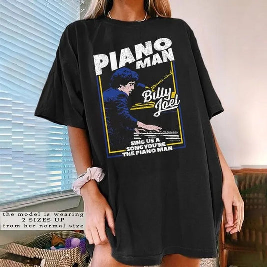 Piano Man Billy Joel Vintage Shirt, Billy Joel 1973 Tour Shirt, Billy Joel Tour Shirt, Billy Joel In Concert Fan Gift