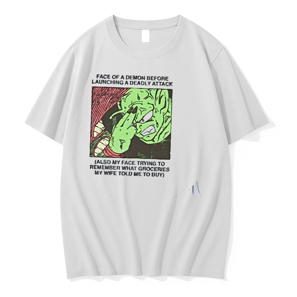 Piccolo Face Of A Demon Before Launching A Deadly Attack Meme Tshirts Sweater