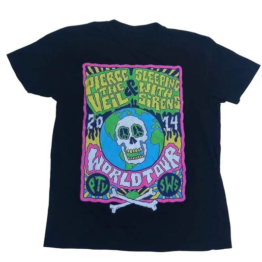 Pierce The Veil Unisex T-Shirt Collection Global Tour Tee Shirt For Fans
