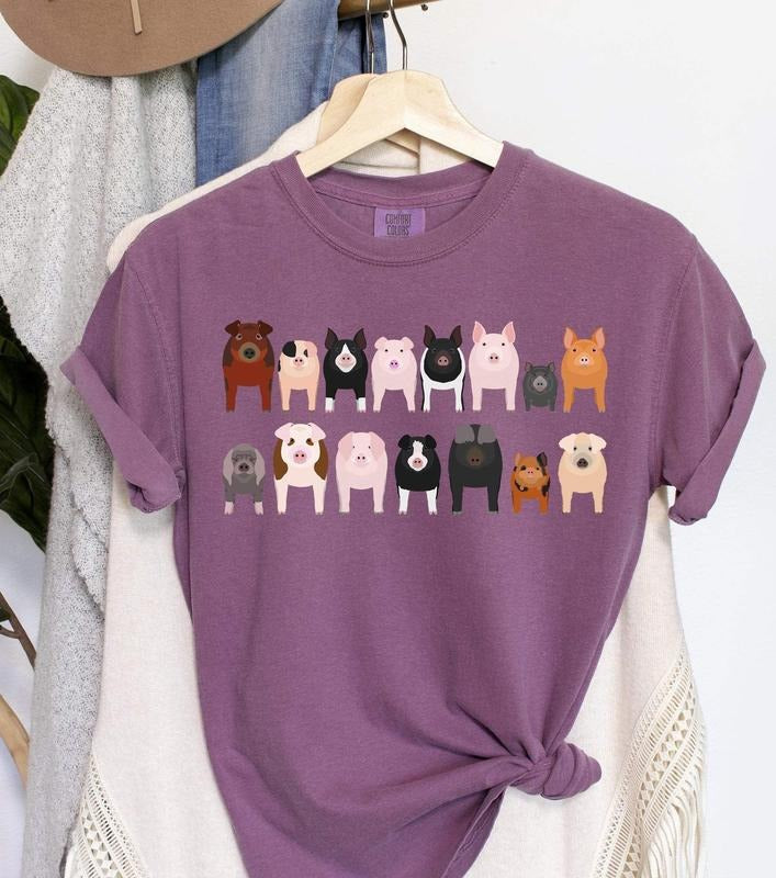 Pig Breeds Farm Animal Lover T-Shirtstyle{n002}3 T-Shirts, Hoodie, Sweatshirt | WearSparks.com