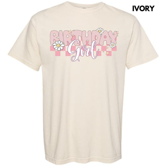 Pink Birthday Girl Comfort Colors T-Shirt 'NLB'