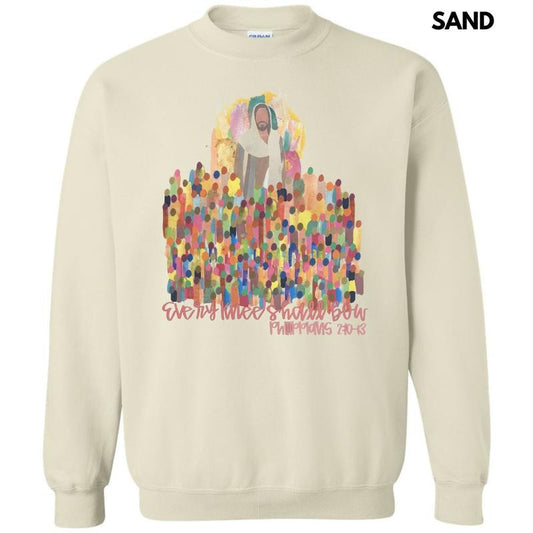 Pink Every Knee Shall Bow Sweatshirt