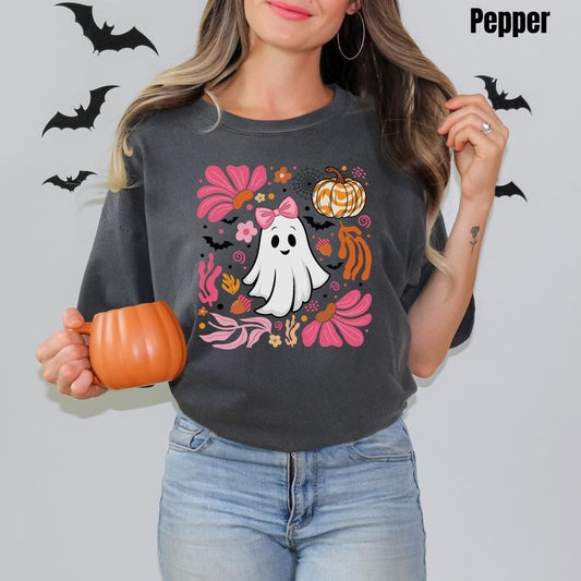 Pink Ghost Girl Comfort Colors T-Shirt 'NLB'