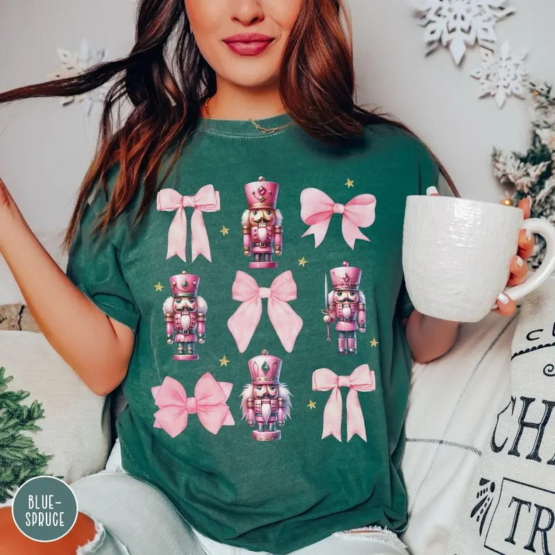 Pink Nutcracker Shirt, Clara Shirt, In My Nutcracker Era Shirt Christmas, Nutcracker Ballet Womens Holiday Unisex Cotton Pullover - Fabric