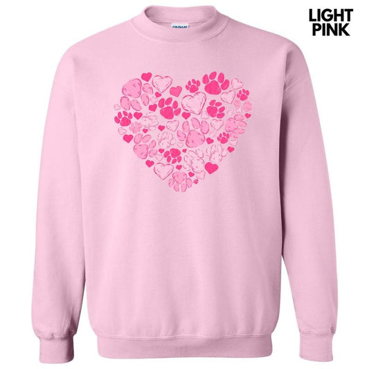 Pink Paw Heart Sweatshirt 'NLB'
