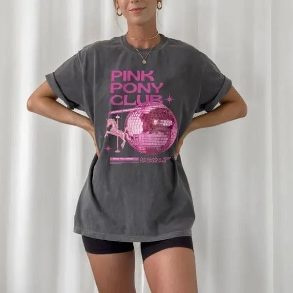 Pink Pony Club Shirt, Midwest Princess Tour, Sapphic Lesbian WLW Pride Music Tee Comfort Colors
