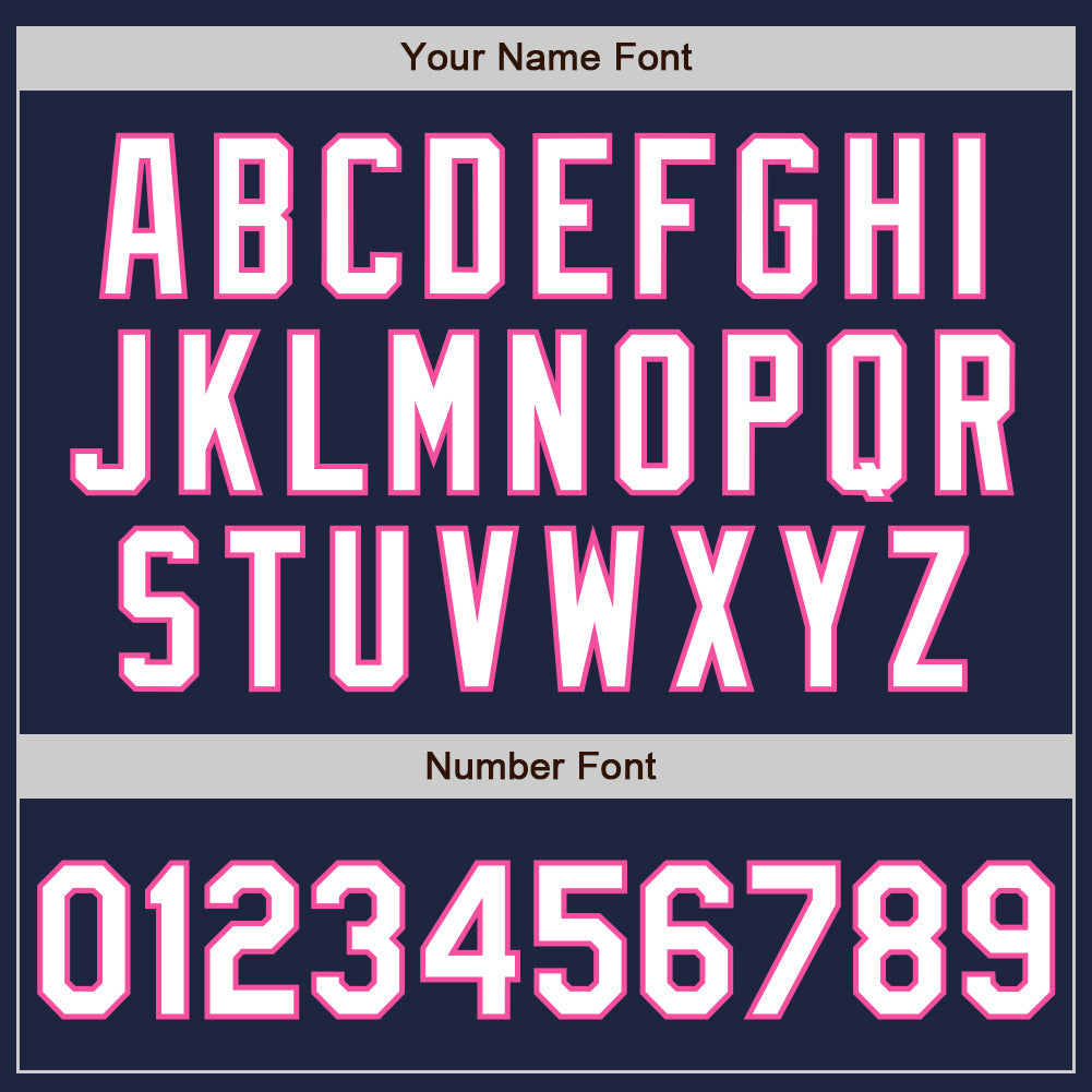 Custom Navy White-Pink Gradient Classic Vertical Stripe Authentic Baseball Jersey