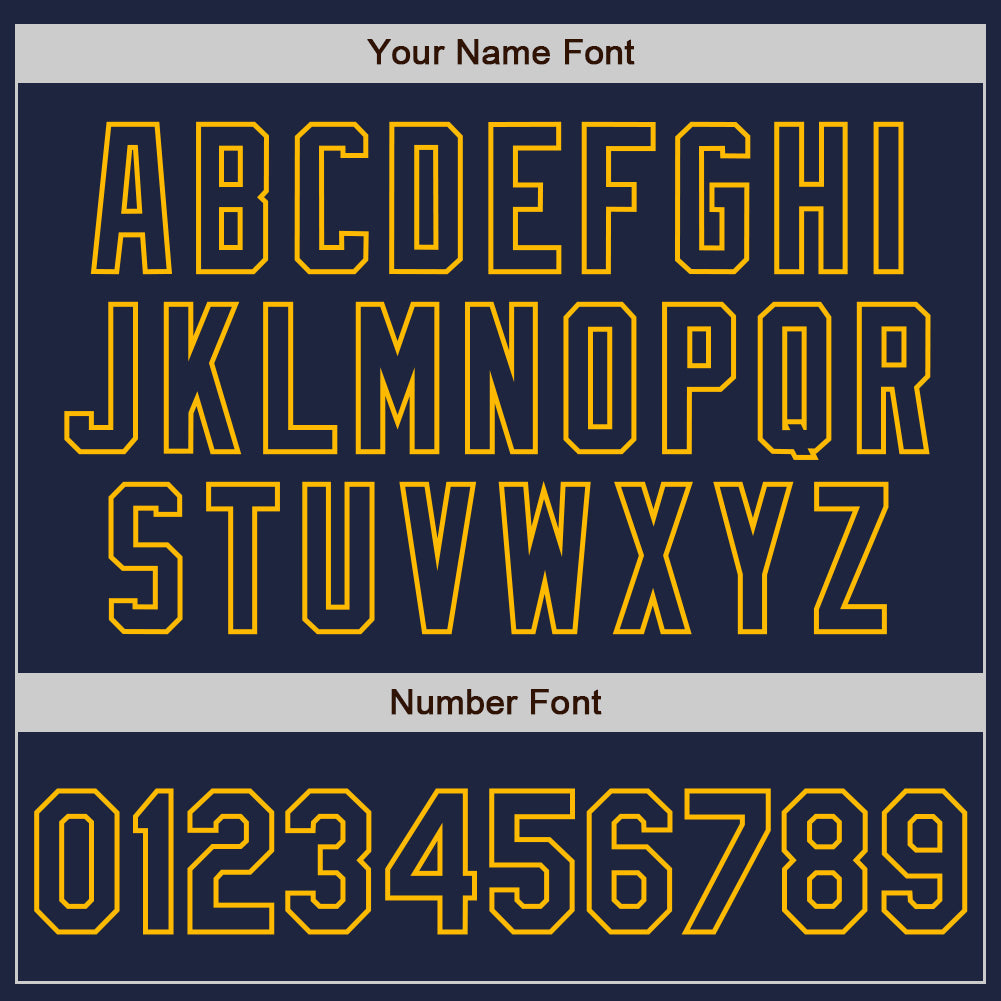 Custom Navy-Gold Gradient Classic Vertical Stripe Authentic Baseball Jersey