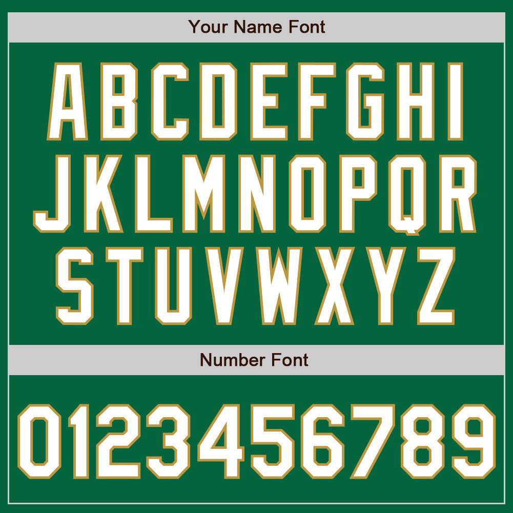 Custom Kelly Green White-Old Gold Gradient Classic Vertical Stripe Authentic Baseball Jersey