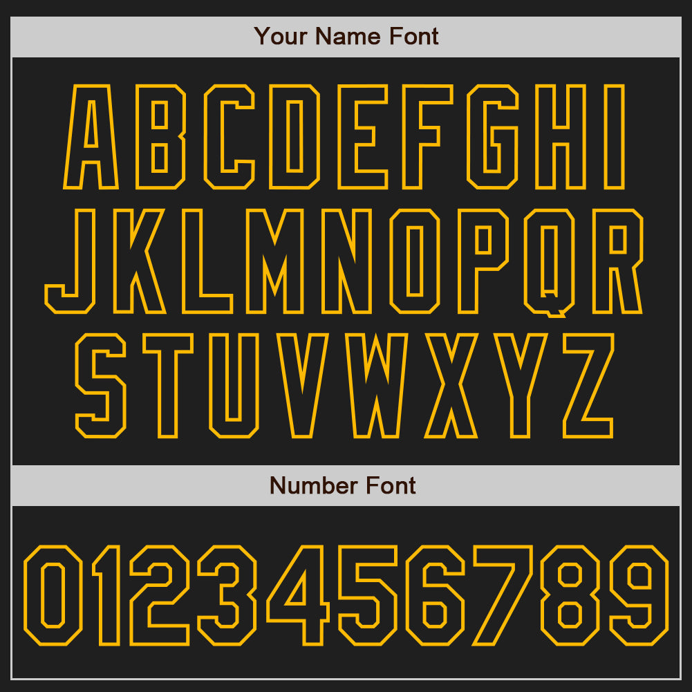 Custom Black-Gold Classic Vertical Stripe Fluid Liquid Texture Authentic Baseball Jersey