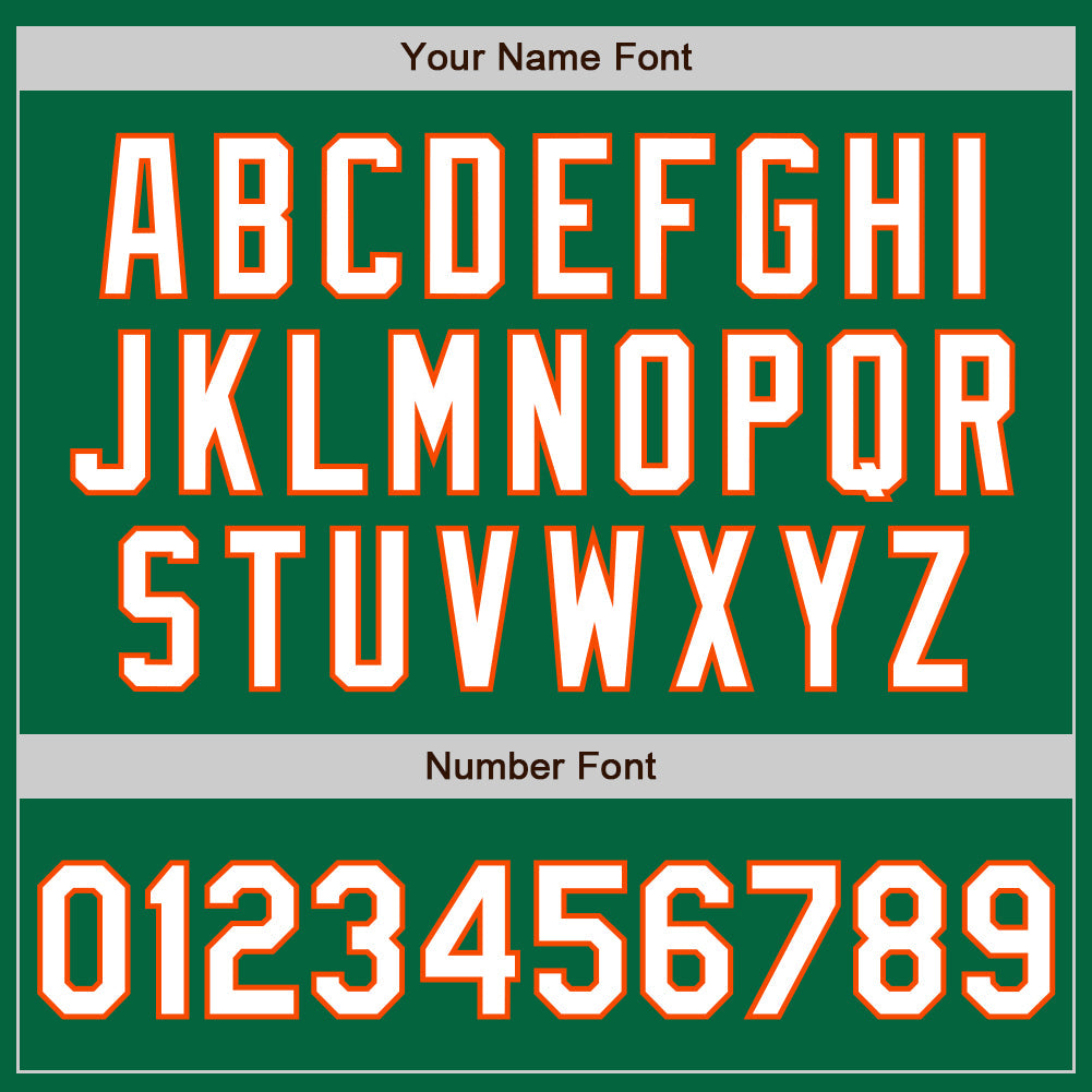 Custom Kelly Green White-Orange Classic Vertical Stripe Fluid Liquid Texture Authentic Baseball Jersey