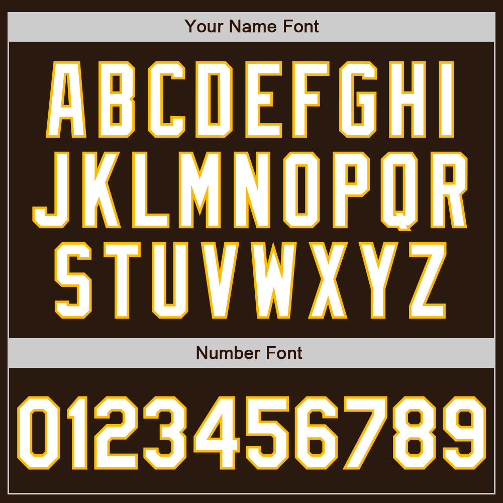 Custom Brown White-Gold Classic Vertical Stripe Fluid Liquid Texture Authentic Baseball Jersey