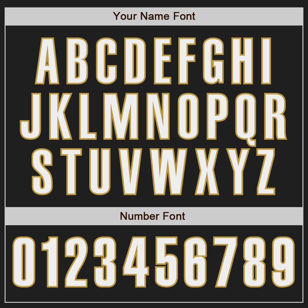 Custom Black White-Old Gold Classic Color Block Side Panel Stripe Authentic Baseball Jersey