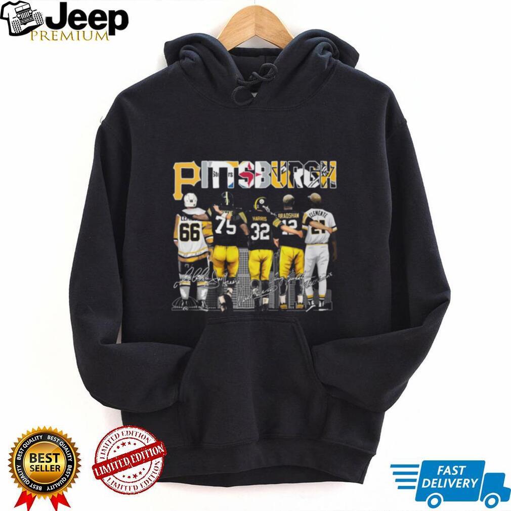 Pittsburgh City Of Champions Legends Lemieux Greene Harris Bradshaw Clemente T Shirt