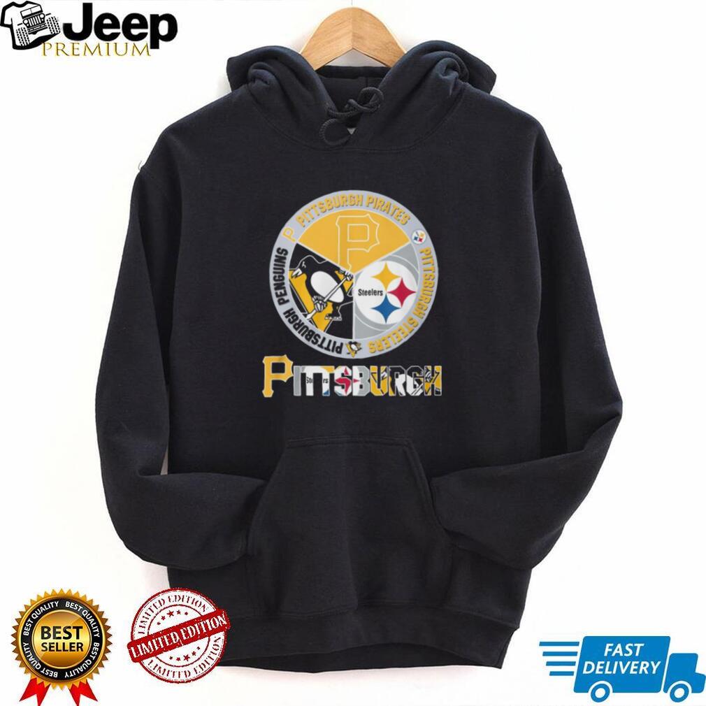 Pittsburgh City of Champions Tri Logo Circle Sports T Shirt