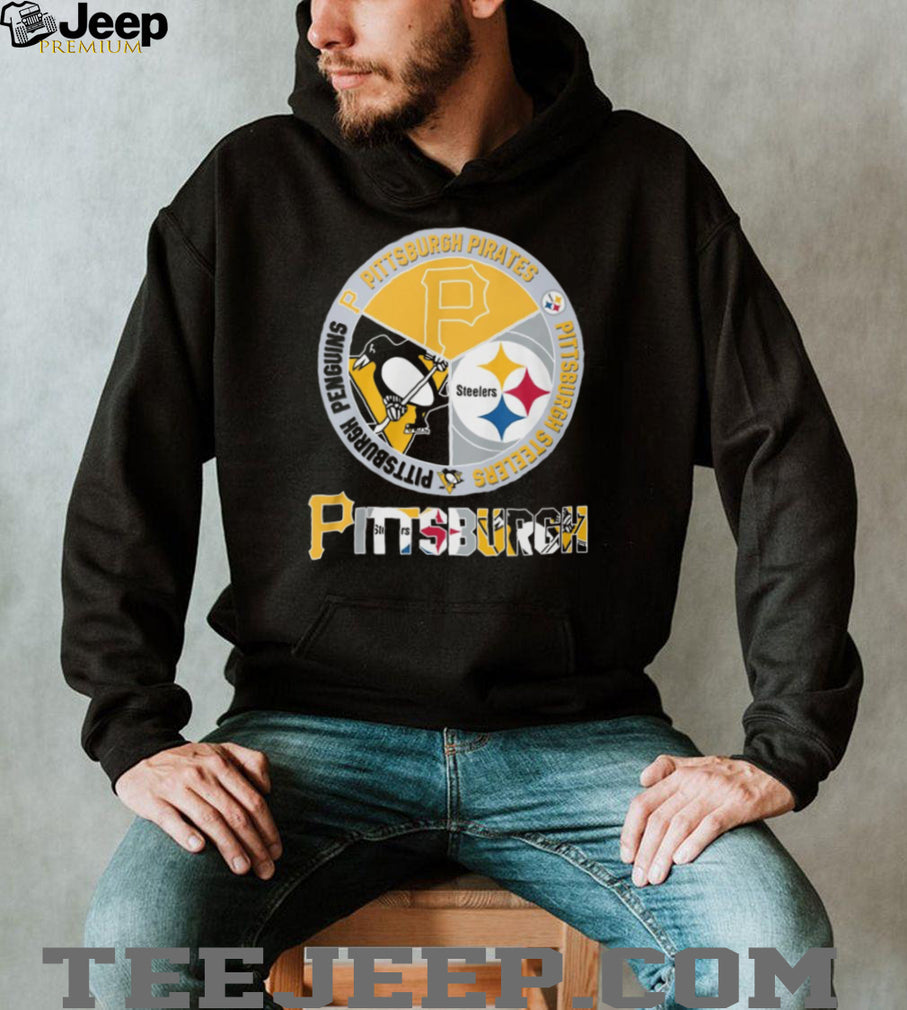 Pittsburgh City of Champions Tri Logo Circle Sports T Shirt