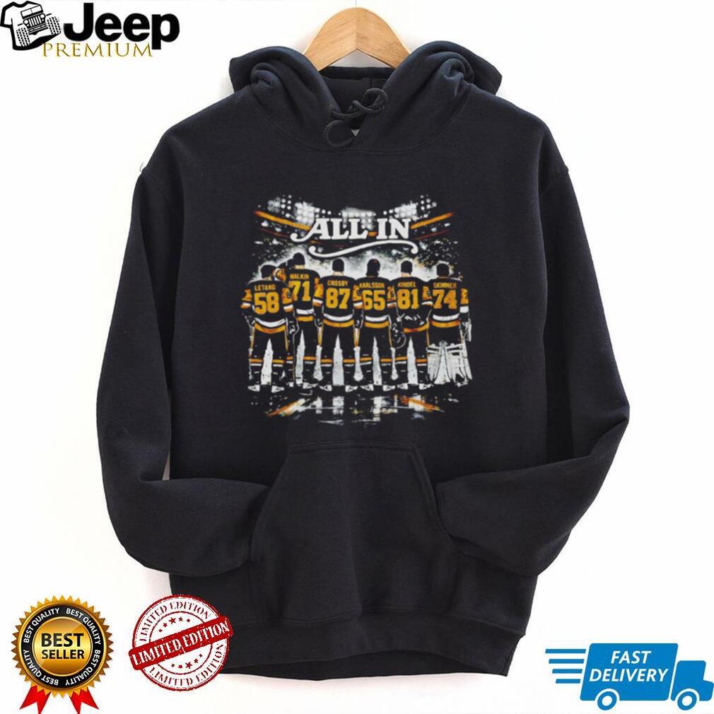Pittsburgh Hockey All In Player Lineup T Shirt