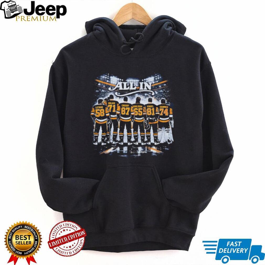 Pittsburgh Penguins All In Hockey Team Players Roster Names Fan T Shirt