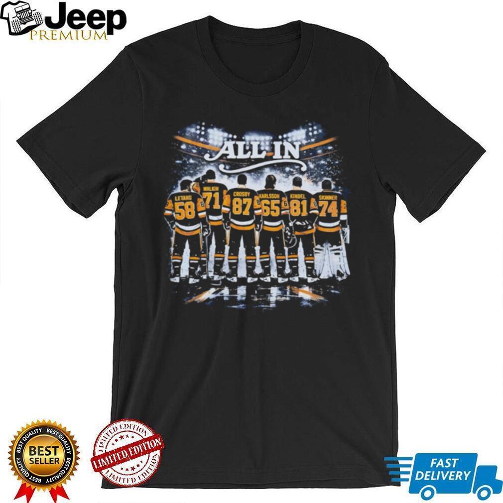 Pittsburgh Penguins All In Hockey Team Players Roster Names Fan T Shirt