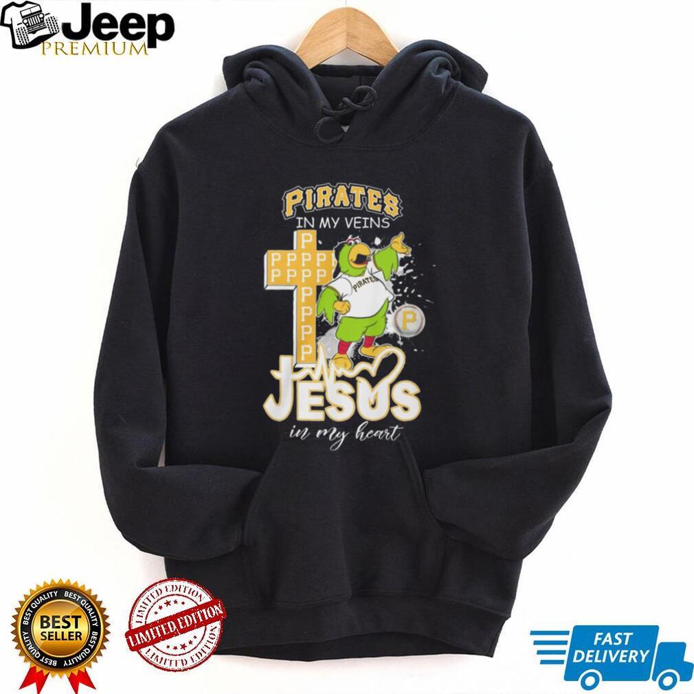 Pittsburgh Pirates In My Veins Jesus In My Heart Baseball T Shirt