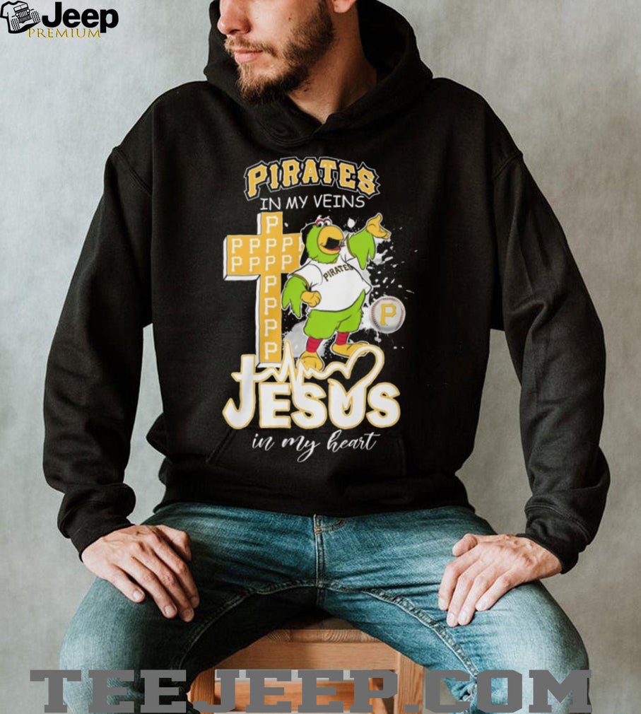 Pittsburgh Pirates In My Veins Jesus In My Heart Baseball T Shirt