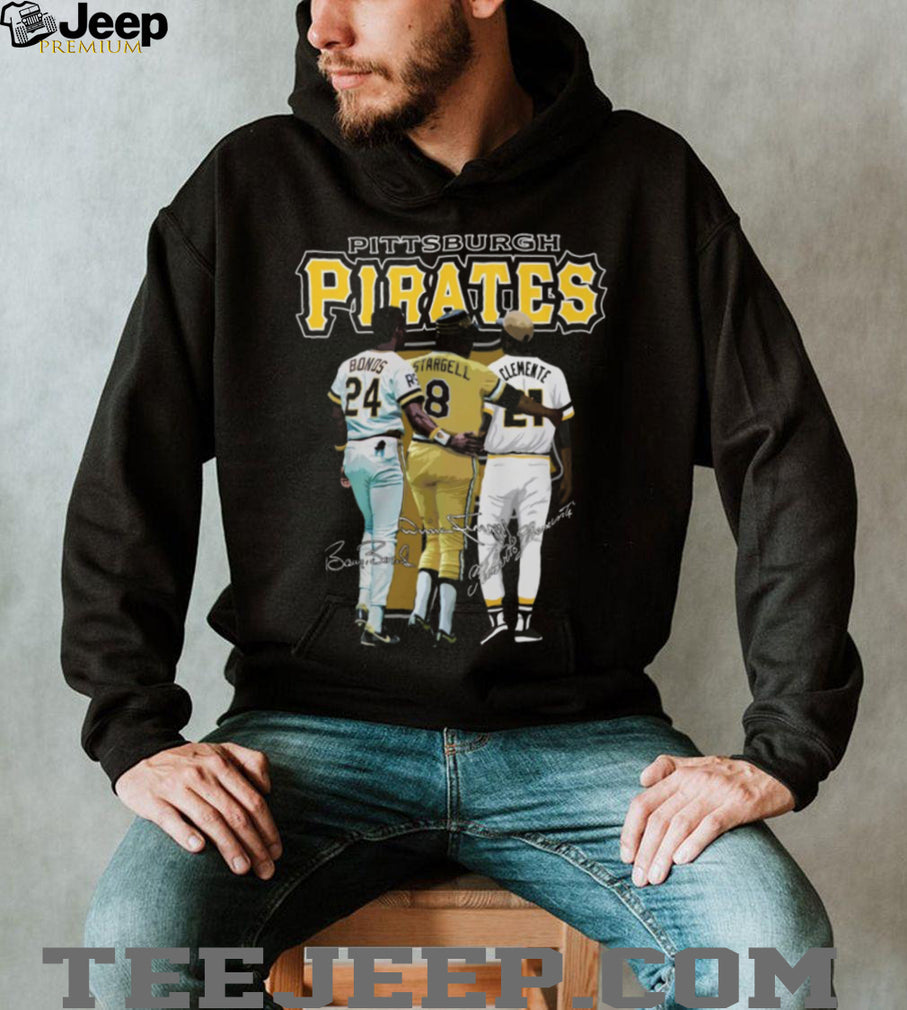 Pittsburgh Pirates Legends Bonds Stargell Clemente Signature T Shirt