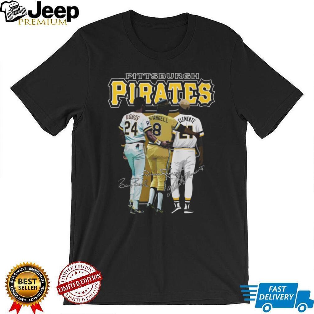 Pittsburgh Pirates Legends Bonds Stargell Clemente Signature T Shirt