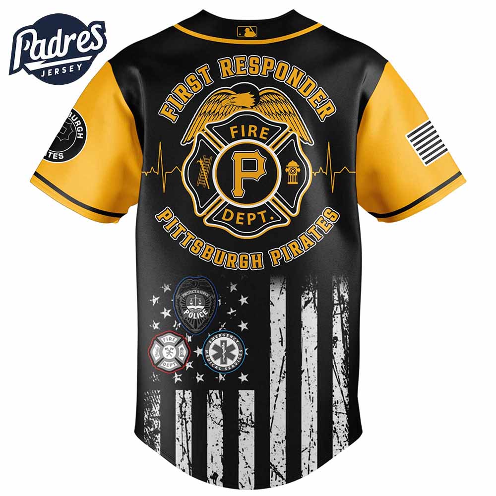 Pittsburgh Pirates MLB x First Responders Baseball Jersey - Padres Jersey Oasis: Elevate Your Baseball Style... (Image 3)