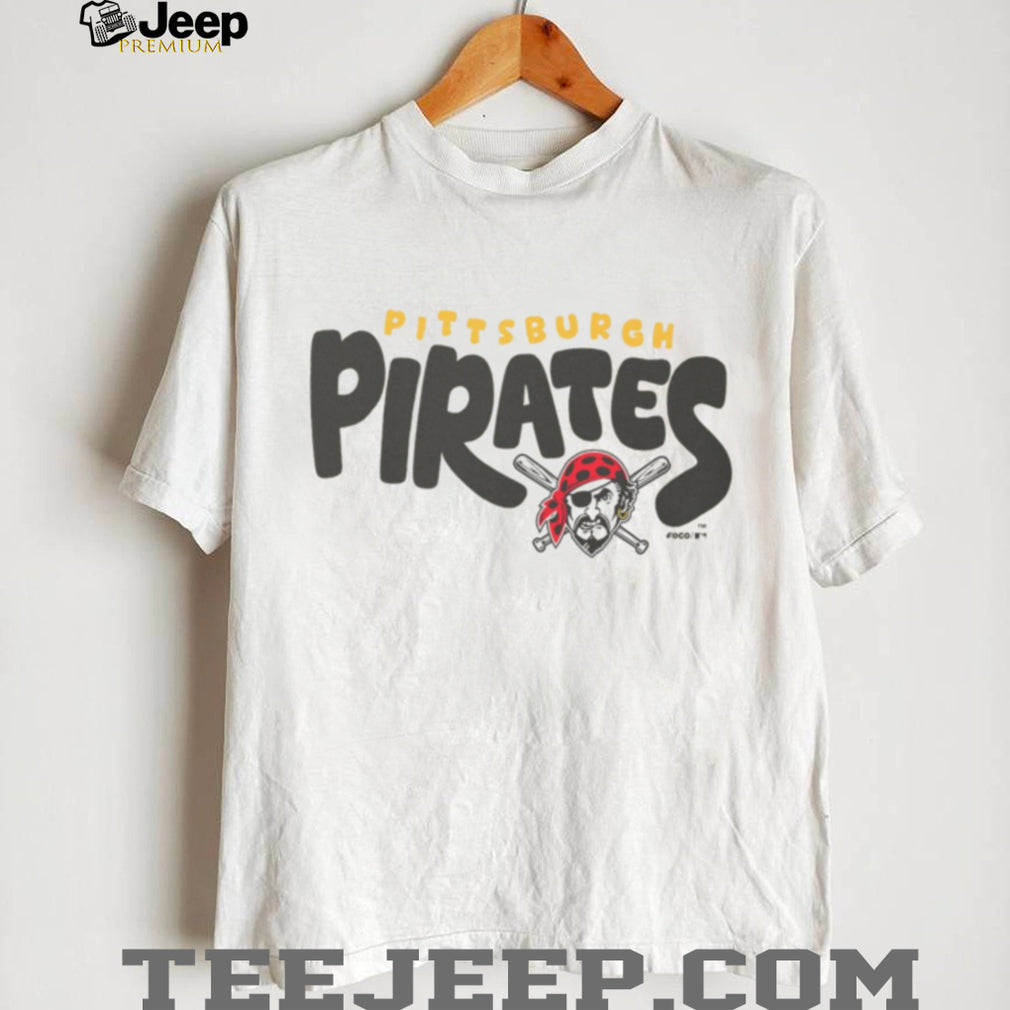 Pittsburgh Pirates Oatmeal Heather Vintage Logo Crewneck T shirt