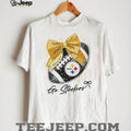 Pittsburgh Slers Gold Bow Coquette Football T Shirt