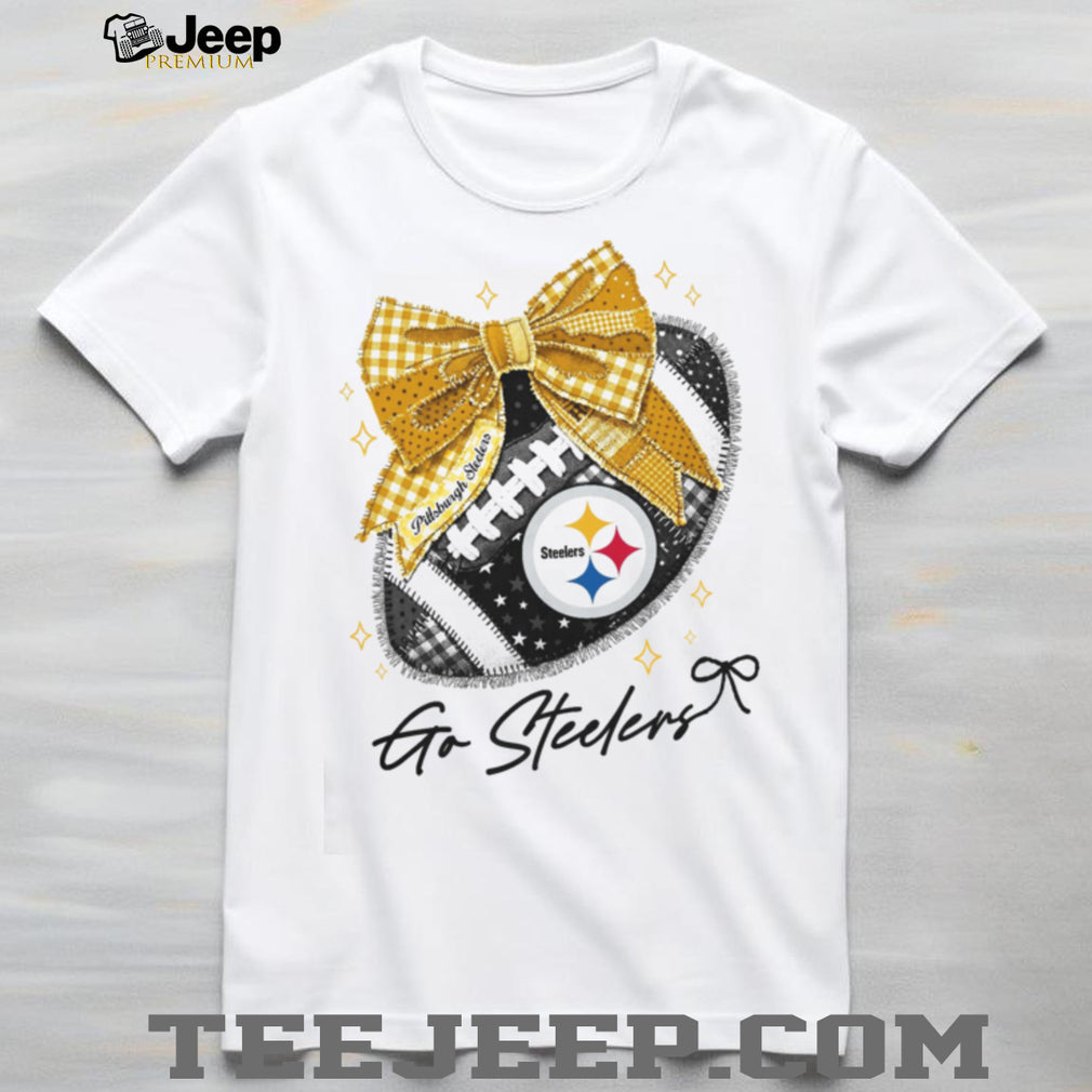 Pittsburgh Slers Gold Bow Coquette Football T Shirt